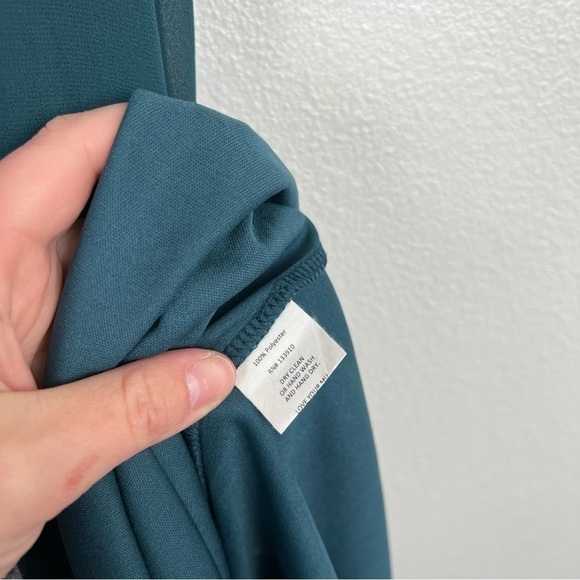 Show Me Your Mumu Caitlin Ruffle Maxi Dress Deep‎ Jade Chiffon Sz XXS - Picture 9 of 9